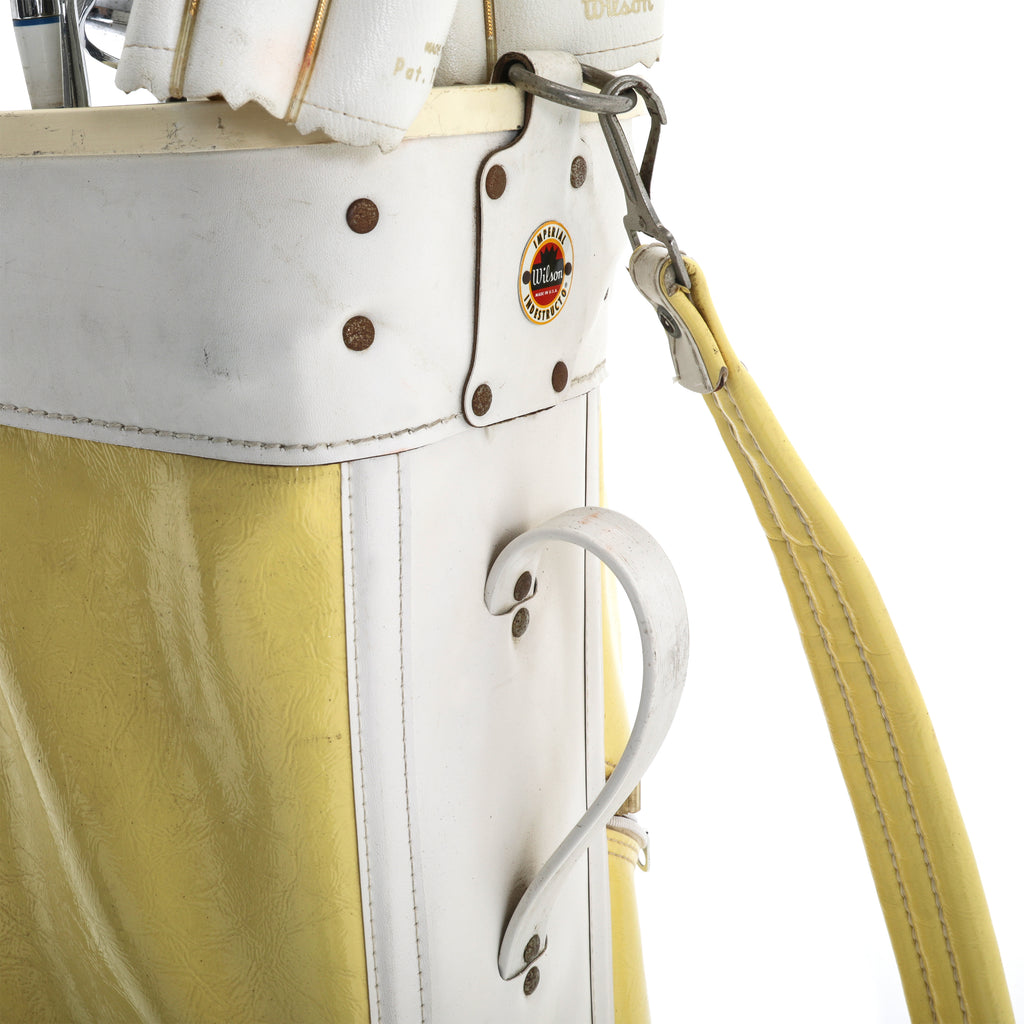 Yellow Wilson Golf Bag with Clubs