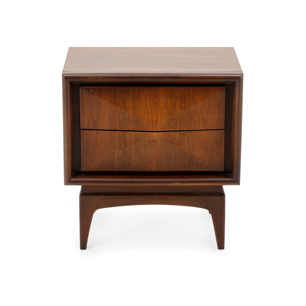 United Diamond Mid Century Walnut Nightstand