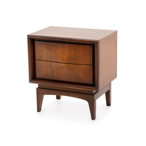 United Diamond Mid Century Walnut Nightstand