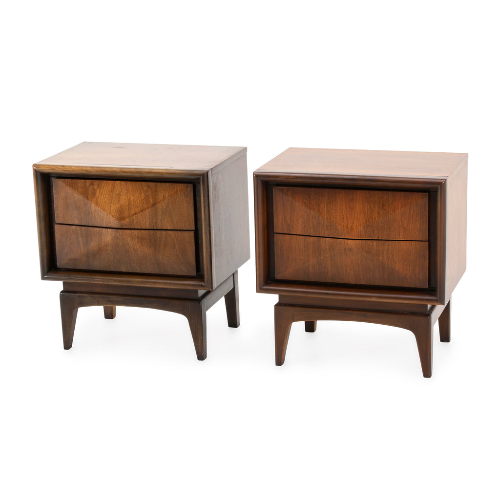 United Diamond Mid Century Walnut Highboy Dresser