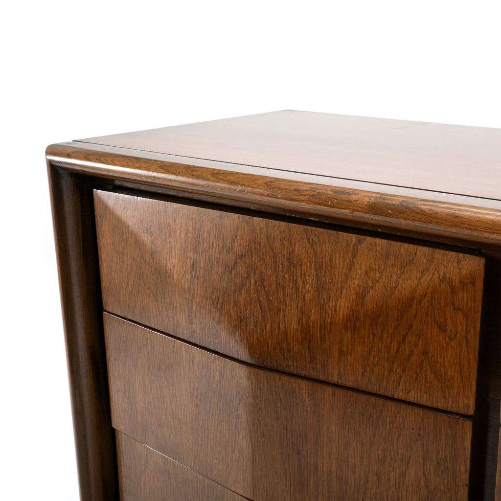 United Diamond Mid Century Walnut Highboy Dresser
