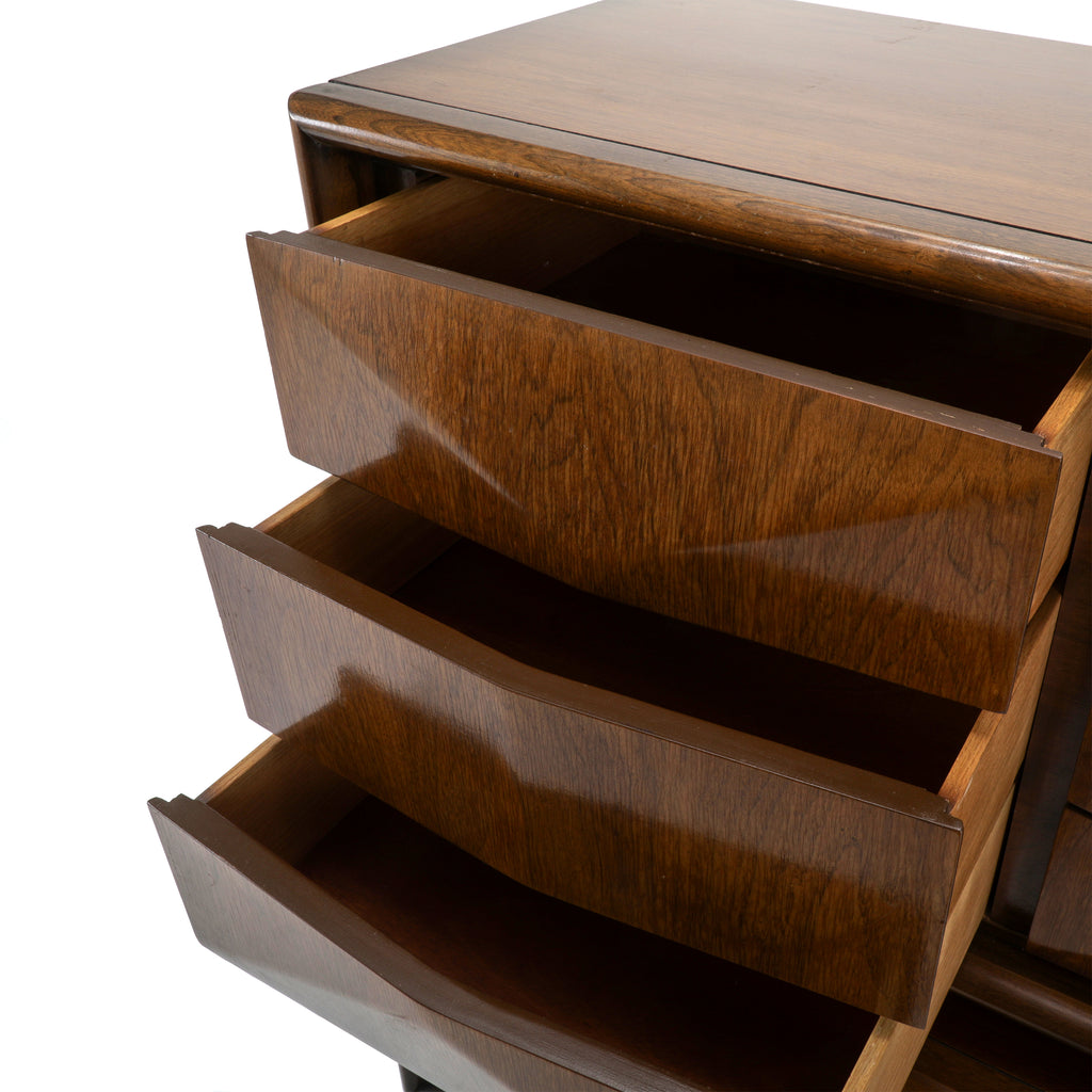 United Diamond Mid Century Walnut Highboy Dresser