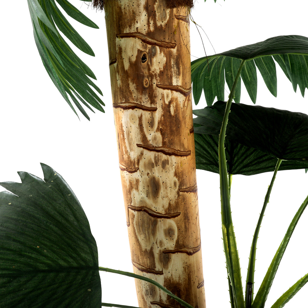 Faux Palm Tree in Wicker Planter #3