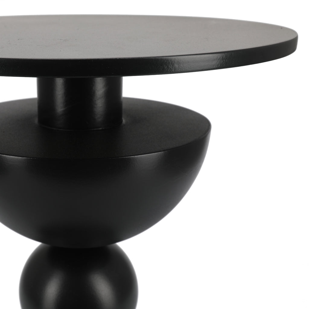 Black Hourglass Pedestal / Side Table
