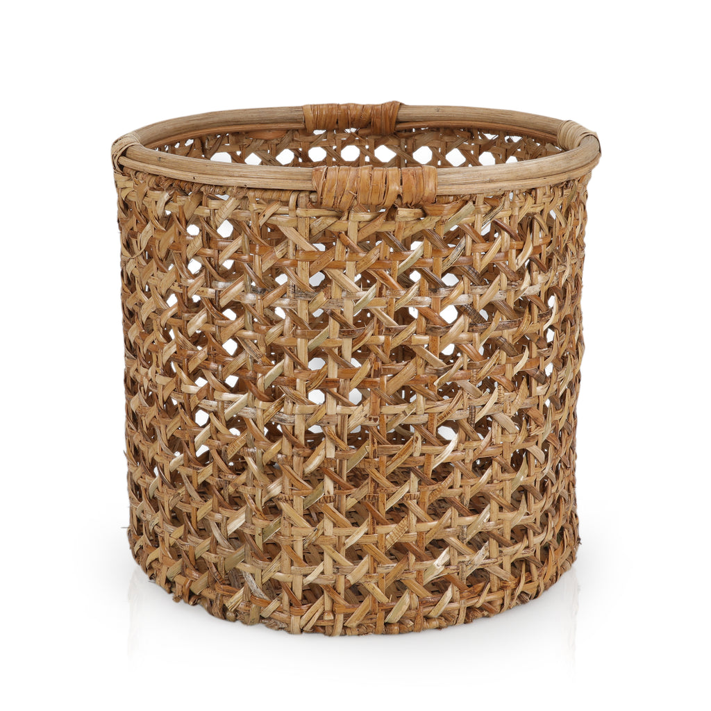 Woven Mesh Wicker Basket - Medium
