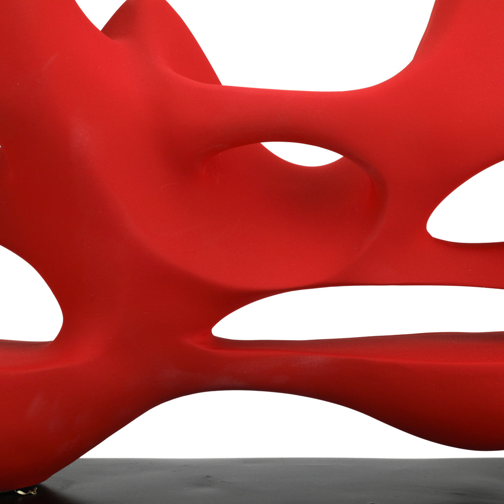 Matte Red Abstract Landscape Sculpture (A+D)