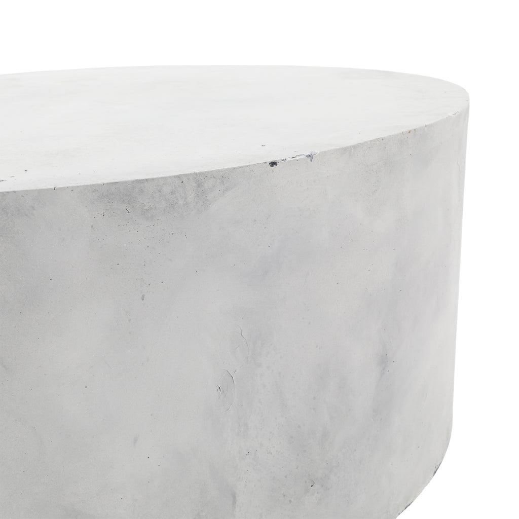 Grey Faux Concrete Round Pedestal