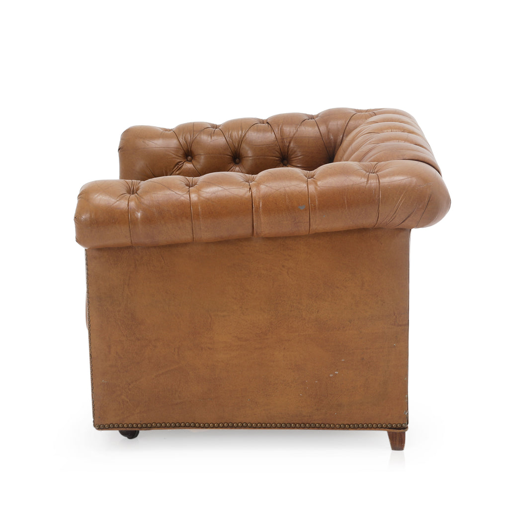 Tan Leather Chesterfield Armchair