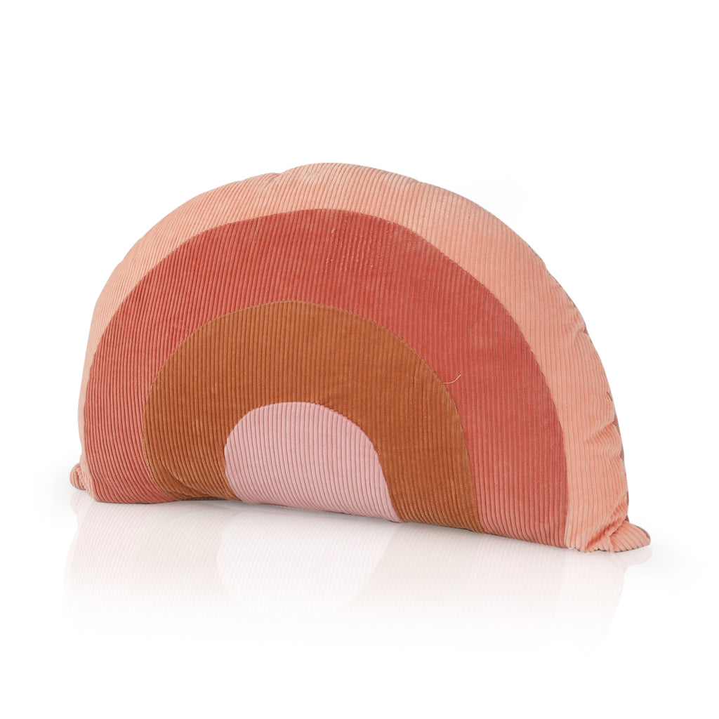 Pink Corduroy Rainbow Pillow
