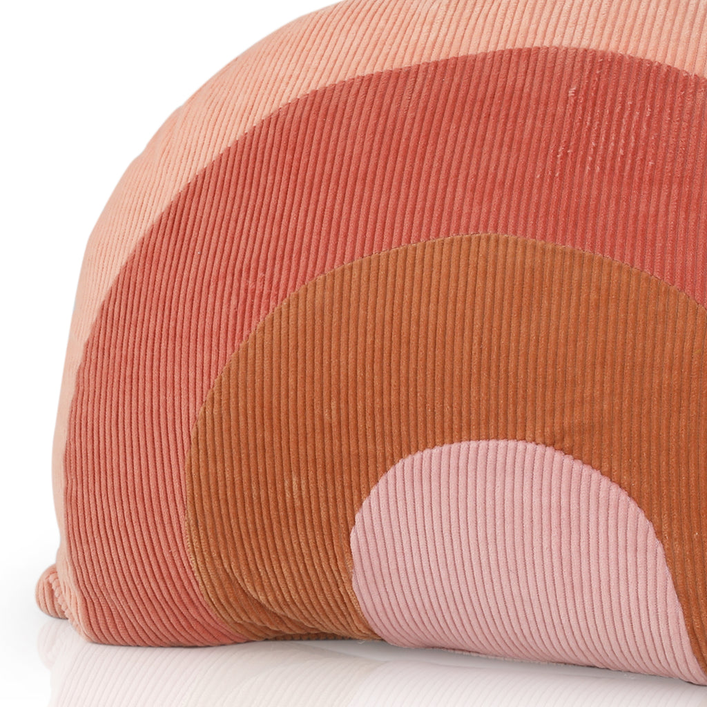Pink Corduroy Rainbow Pillow