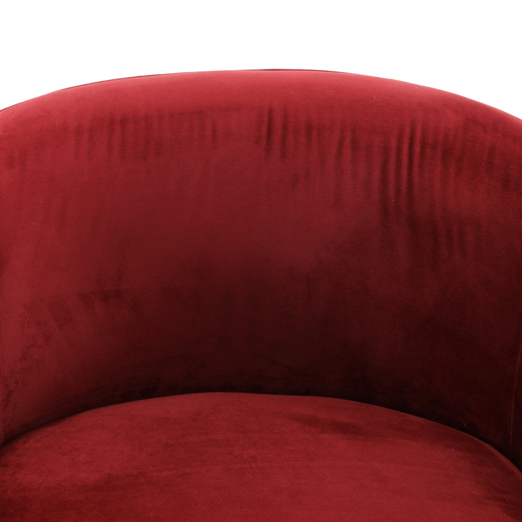 Red Velvet Accent Chair