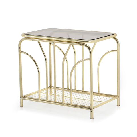 Gold & Glass Side Table