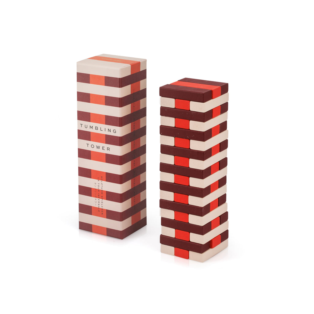 Multi-Colored Wood Jenga Set w/ Box (A+D)