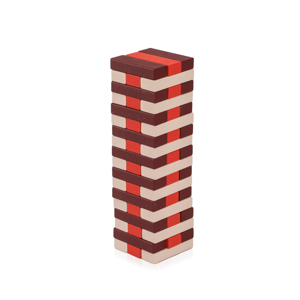 Multi-Colored Wood Jenga Set w/ Box (A+D)