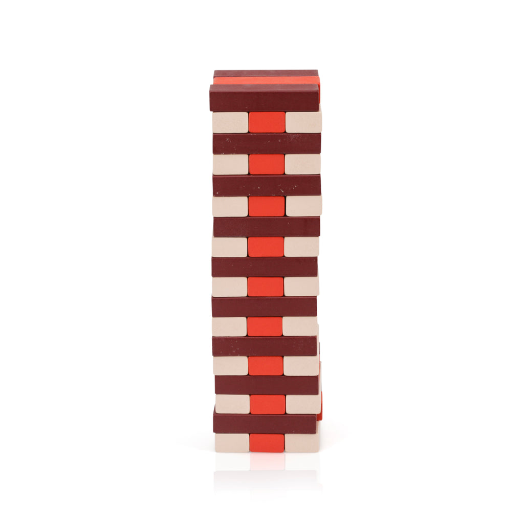 Multi-Colored Wood Jenga Set w/ Box (A+D)