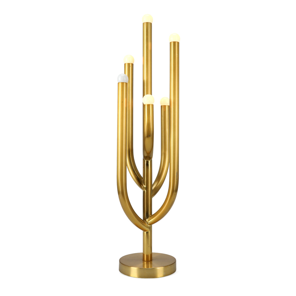 Gold Six Headed Table Lamp