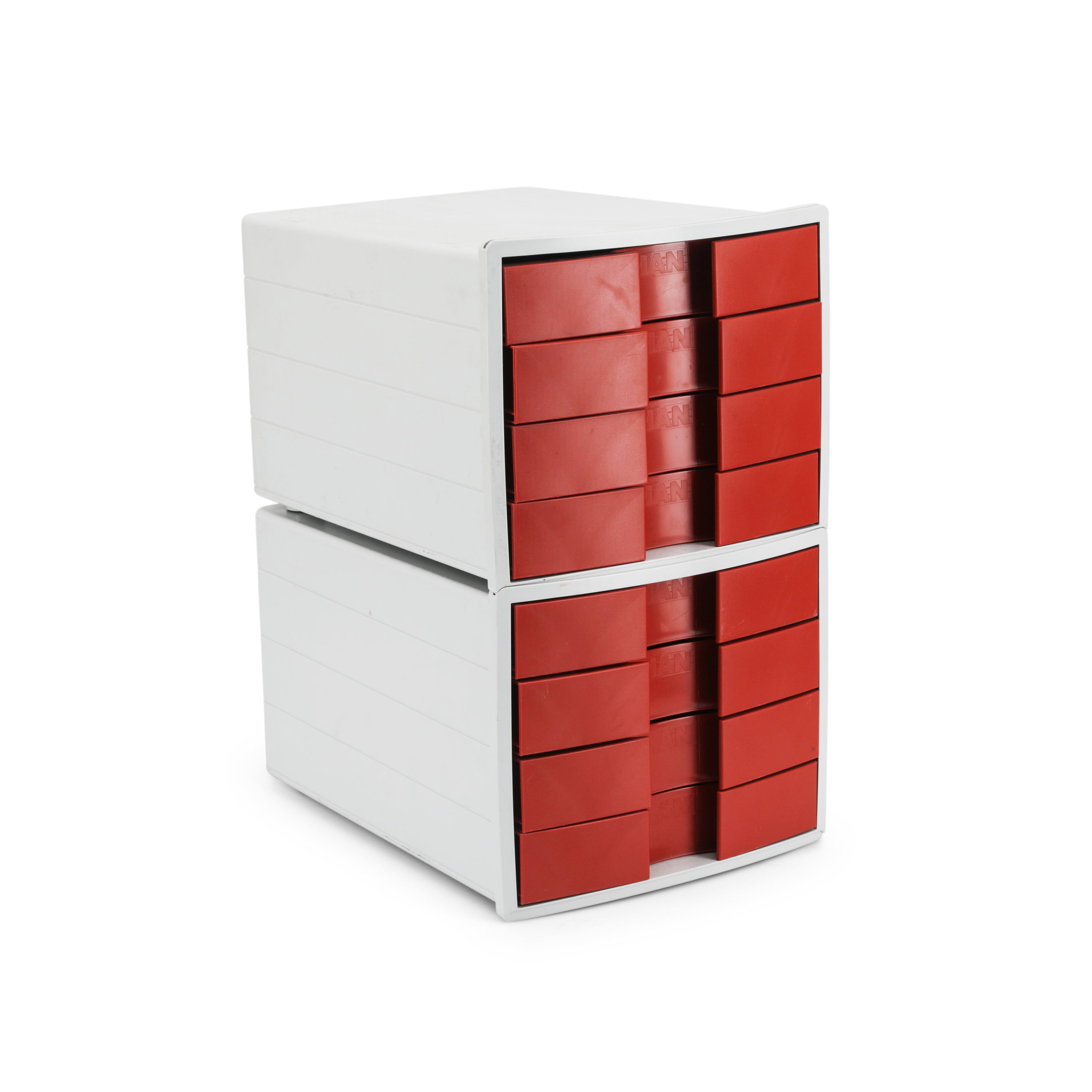 Stackable Container Red Red / White Stackable Storage Containers - Gil & Roy Props