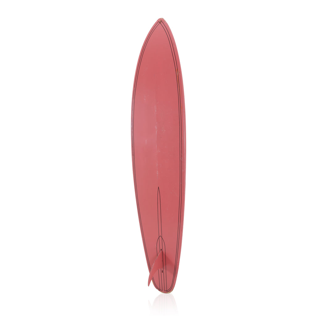 Pink Surfboard with Black Line Detail