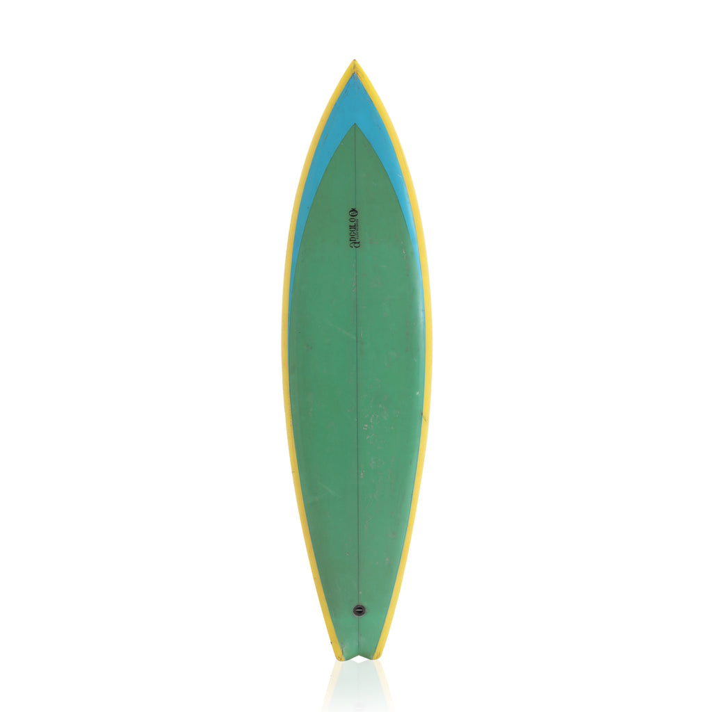 Green Surfboard w/ Blue Trim and Yellow Border/Back