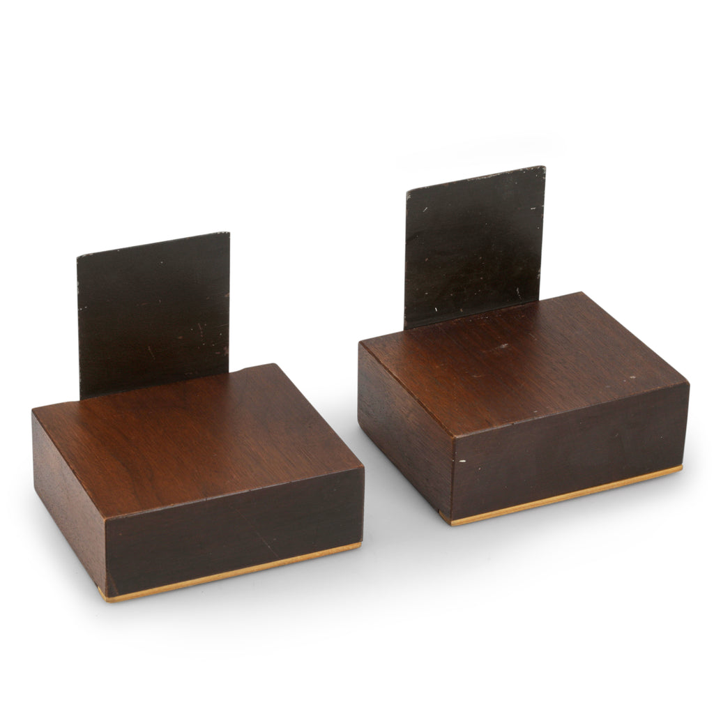 Dark & Light Wood Bookends (A+D)