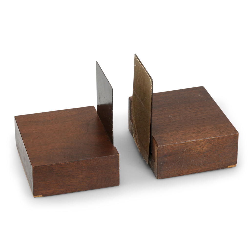 Dark & Light Wood Bookends (A+D)