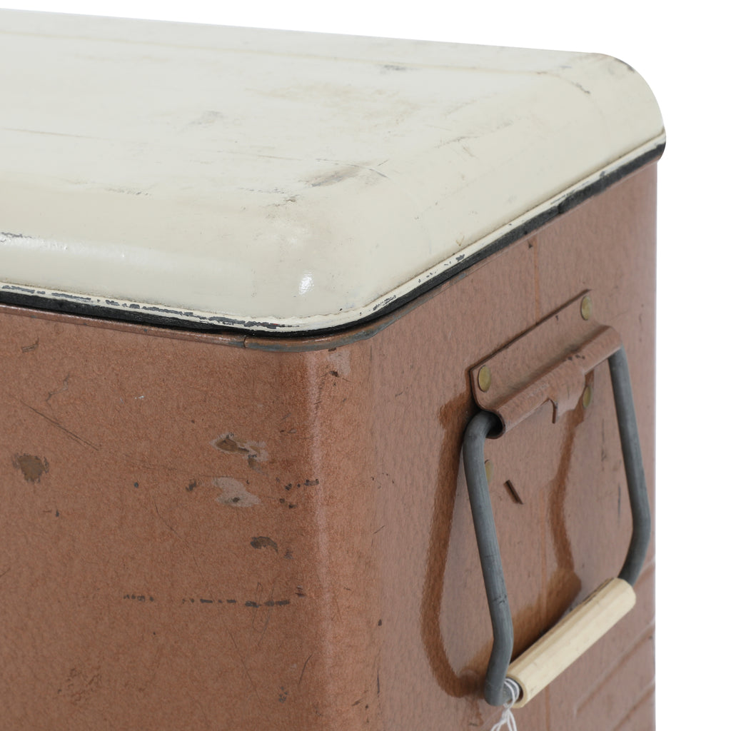 Brown Vintage Metal Cooler