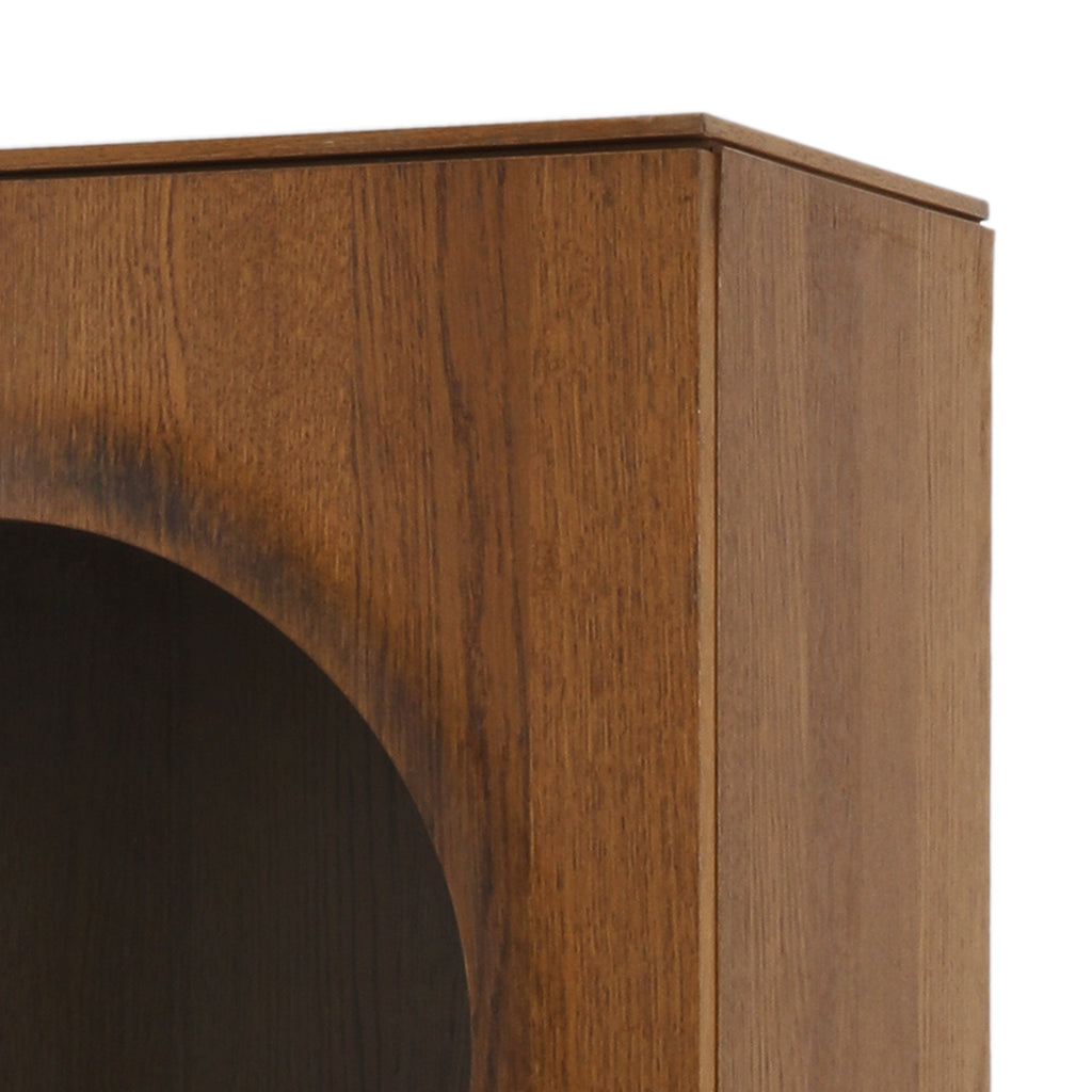 Wood Cabinet with Round Window