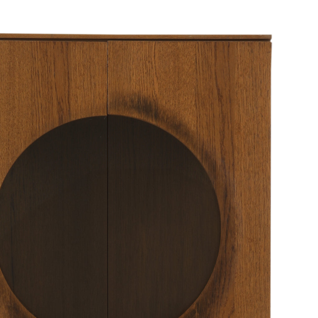 Wood Cabinet with Round Window