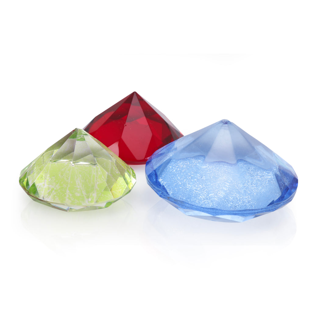 Red, Blue, Green Acrylic Gems