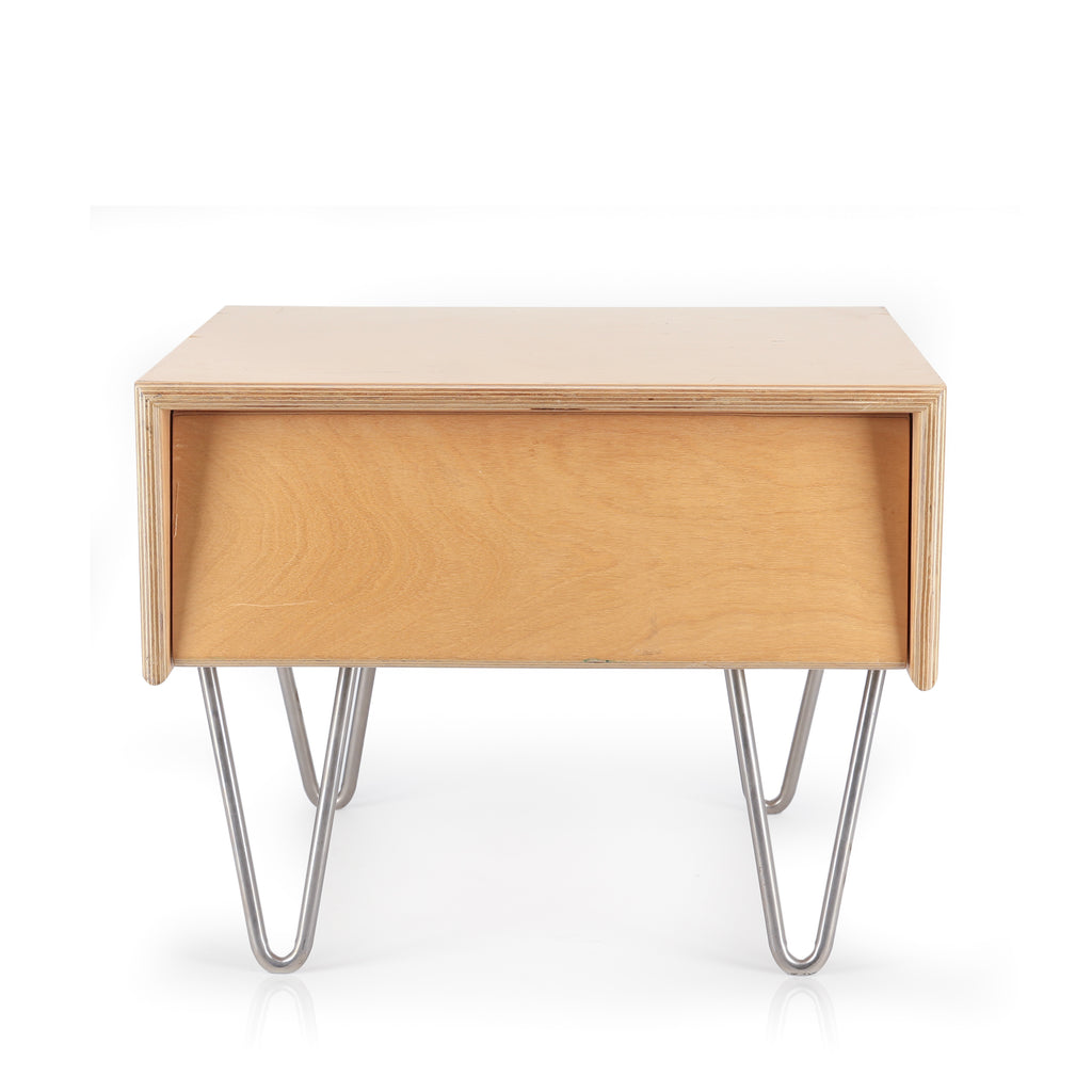 Blonde Wood Hairpin Leg Night Stand/Side Table