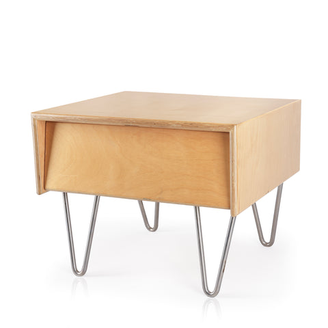 Blonde Wood Hairpin Leg Night Stand/Side Table