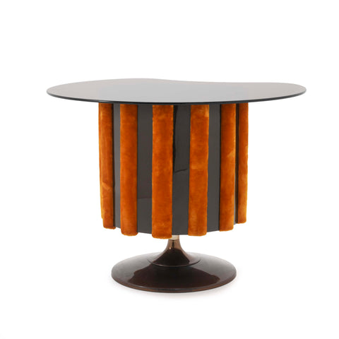 Amber Glass / Orange Velvet Bar with Tulip Base