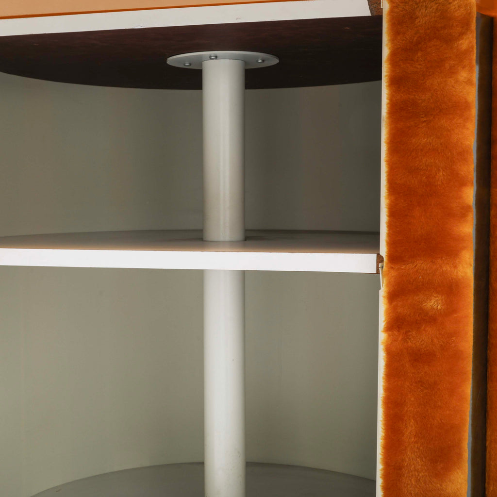 Amber Glass / Orange Velvet Bar with Tulip Base