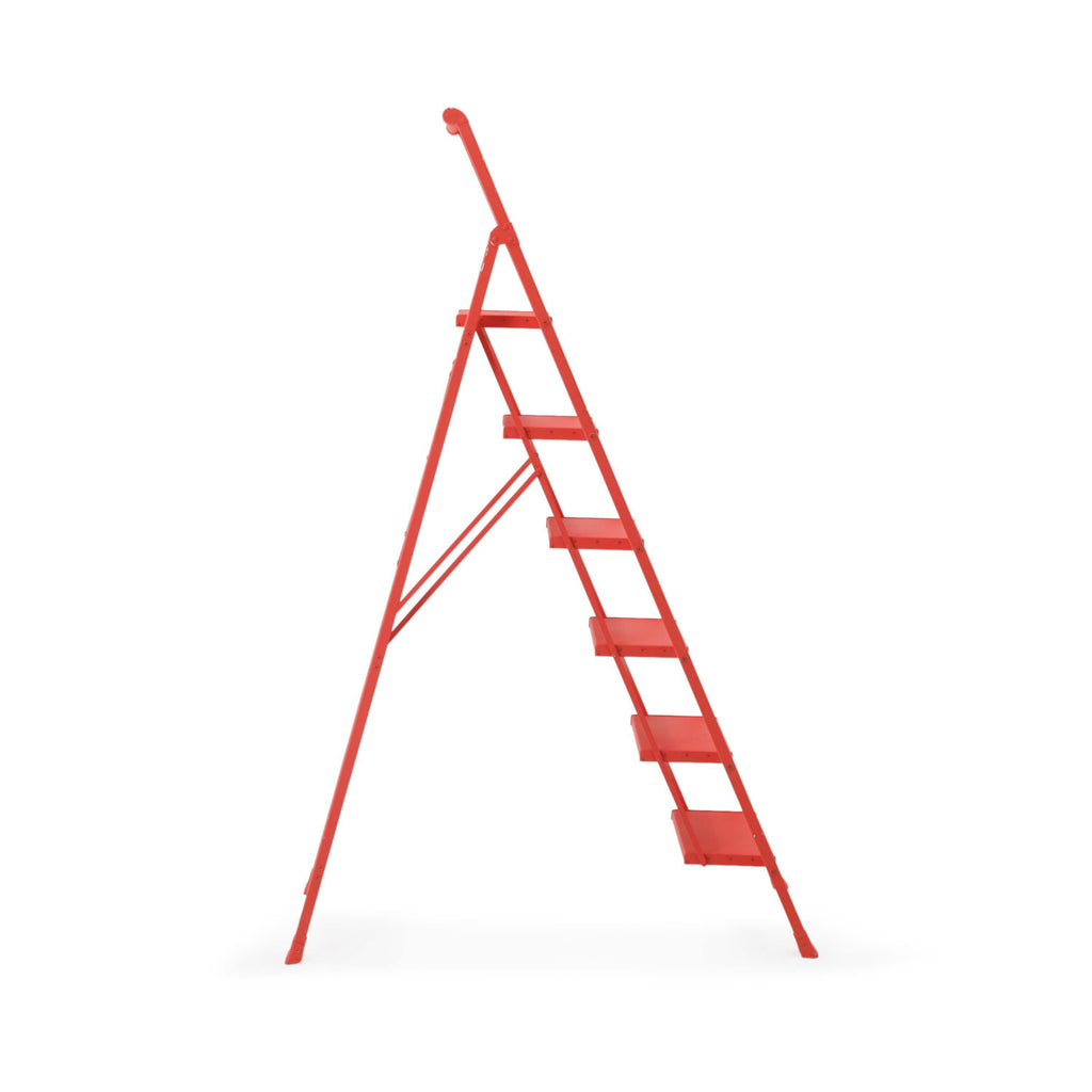 Coral Painted Metal Ladder