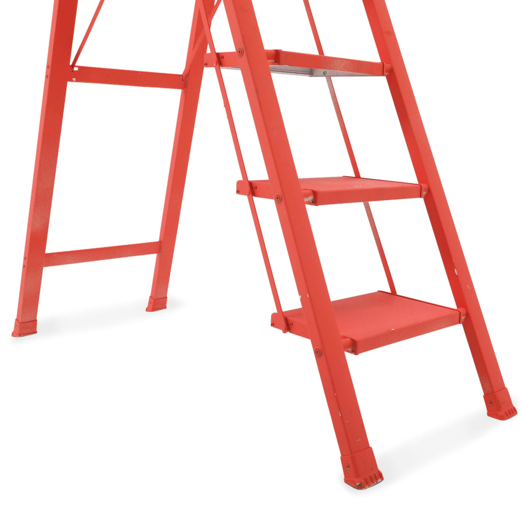 Coral Painted Metal Ladder