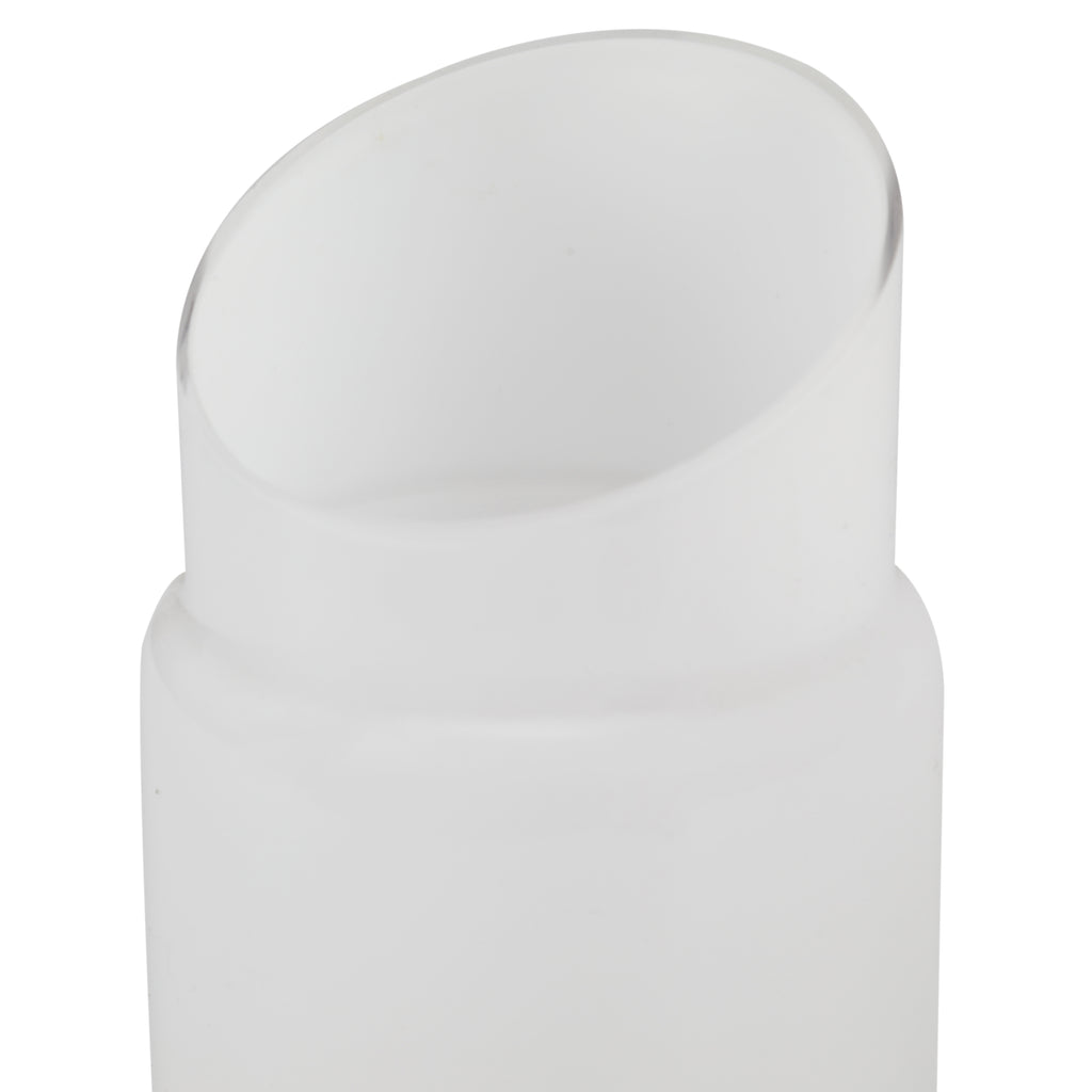 White Glass Pill Vase