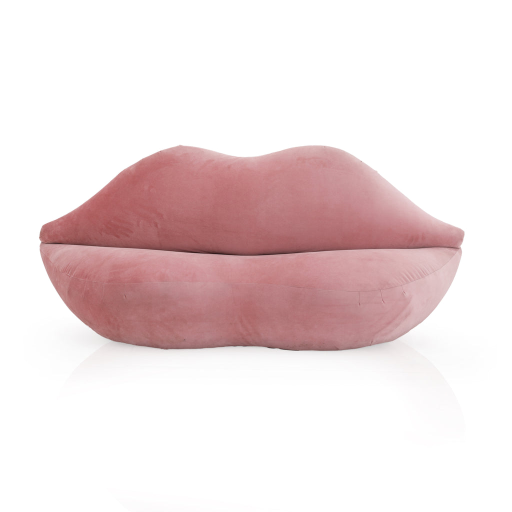 Pink Velvet Lips Loveseat