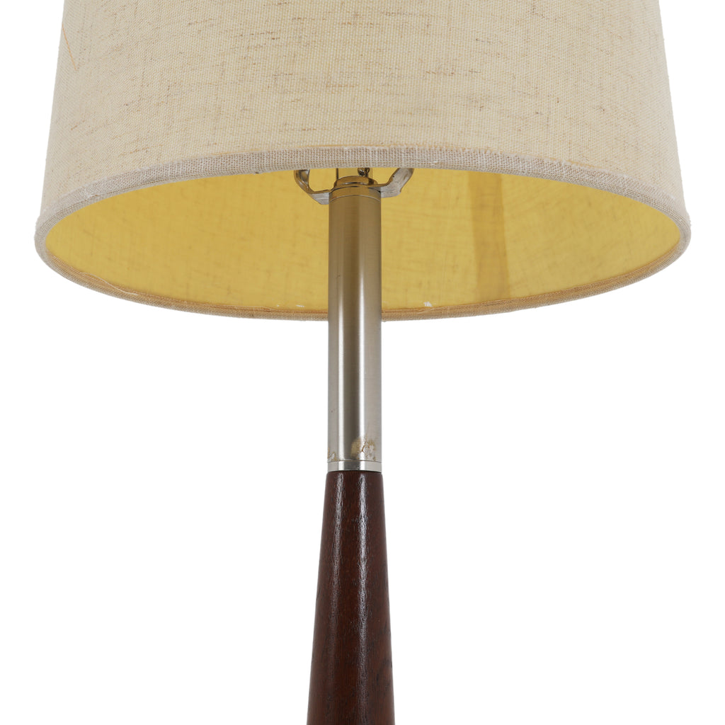 Modern Wood And Chrome Floor Lamp