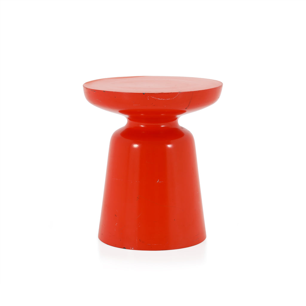 Red Orange Round Top Pedestal