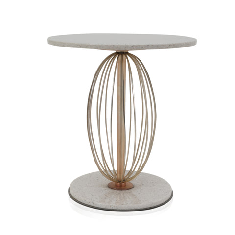 Marbled Top Wire Side Table