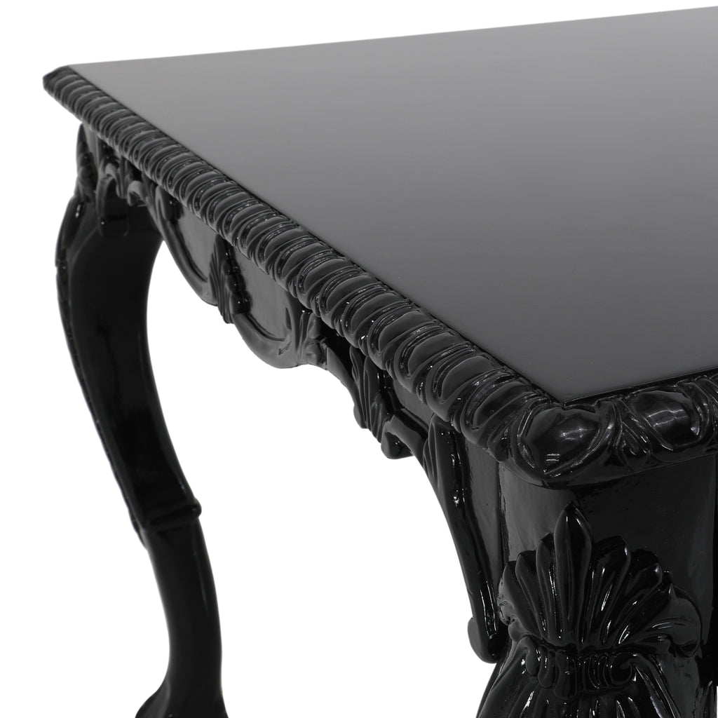 Black Classical Wood Dining Table