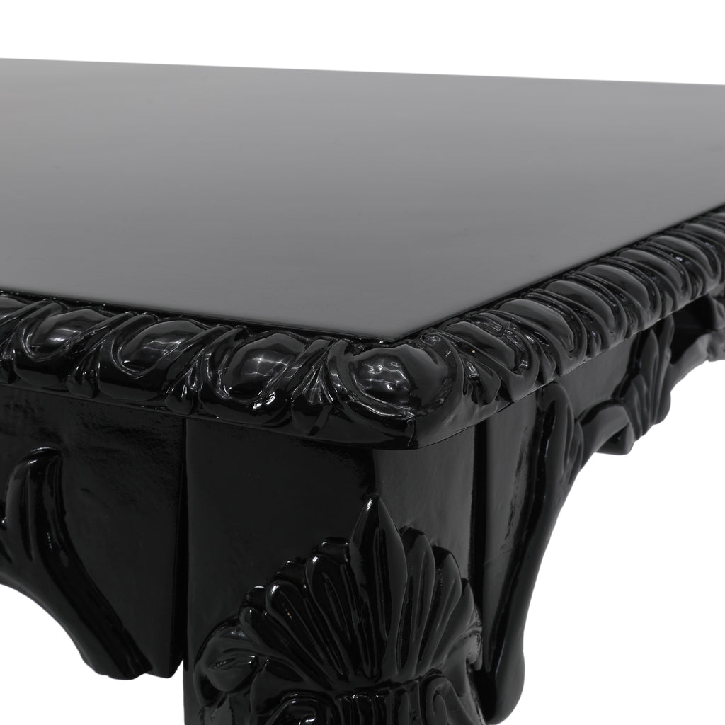 Black Classical Wood Dining Table