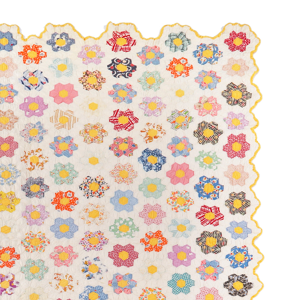 Multi Pattern Floral Baby Quilt
