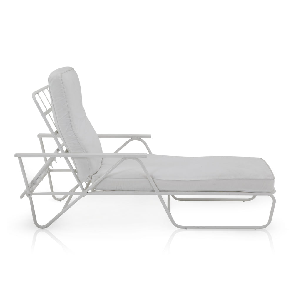 White Metal Outdoor Loungers