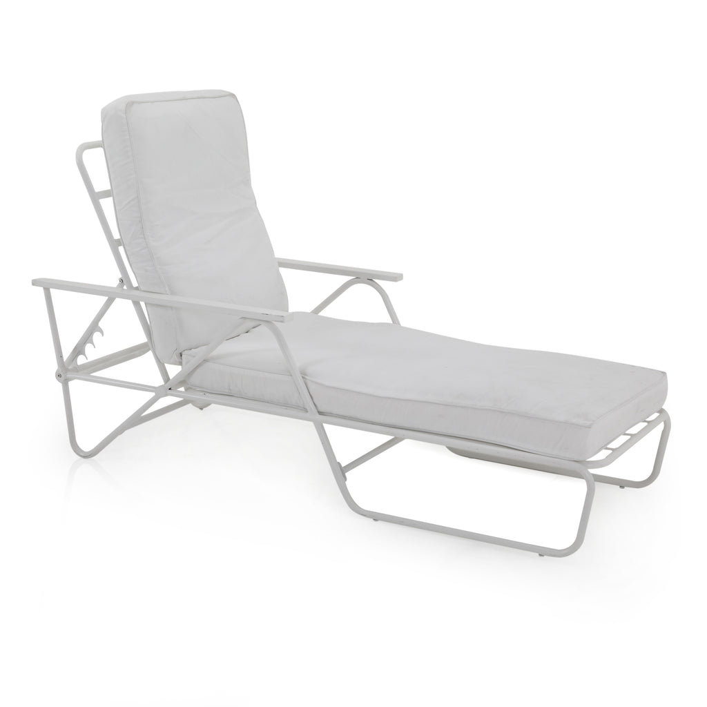 White Metal Outdoor Loungers