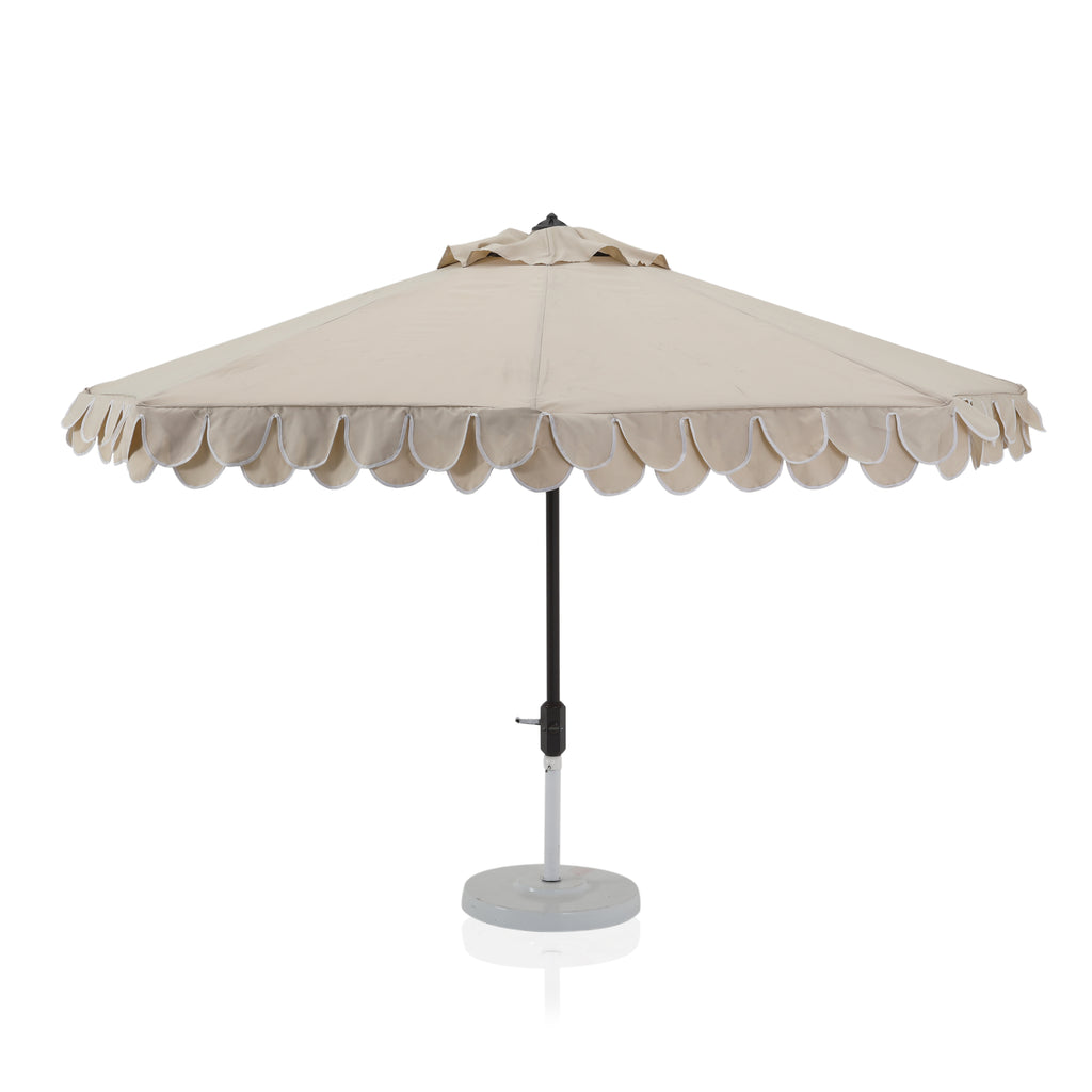 Tan Umbrella w/ White Trim