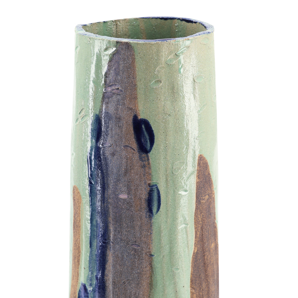 Green & Blue Ceramic Vase