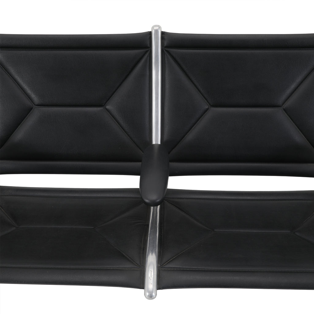 Black Four Seat Tandem Bench