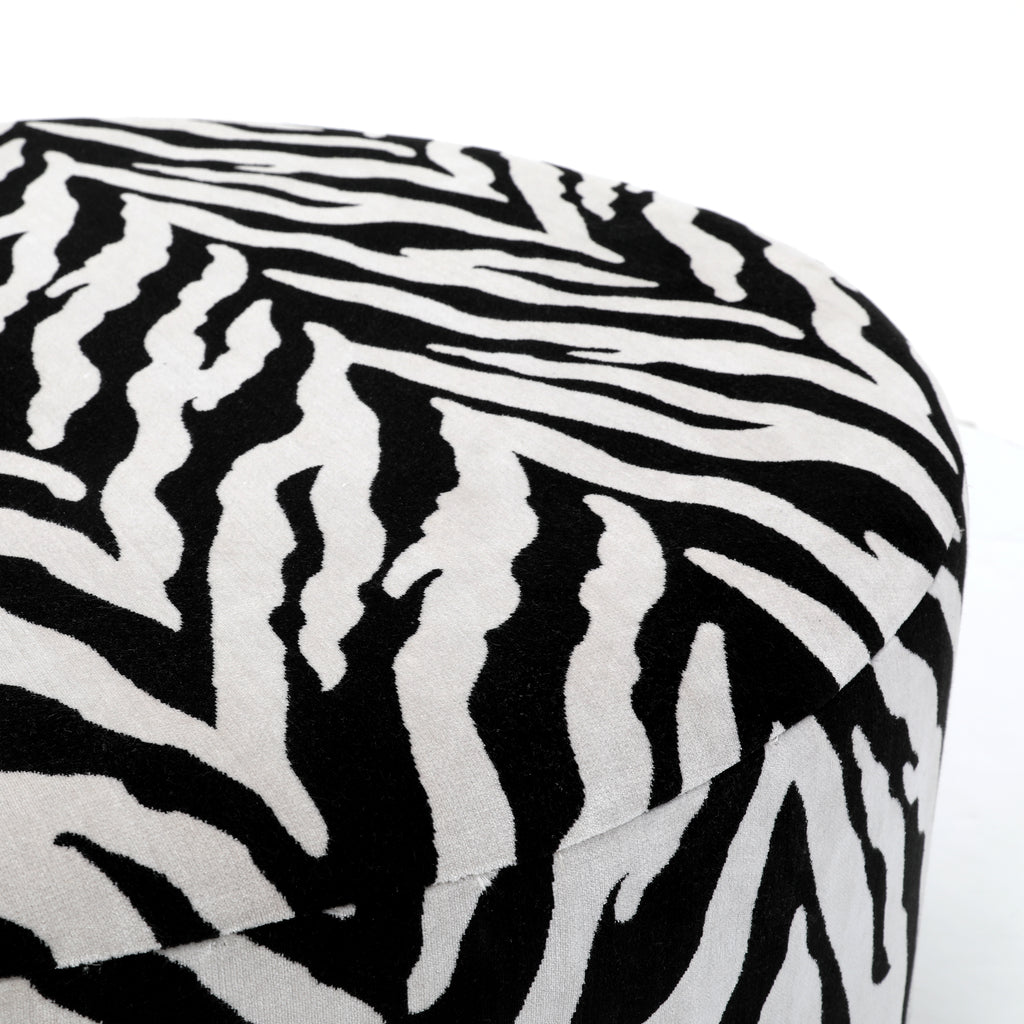 Black & White Zebra Ottoman