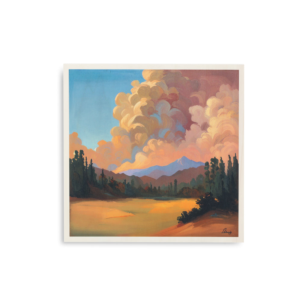 1338 (A+D) Prairie Painting Puffy Clouds